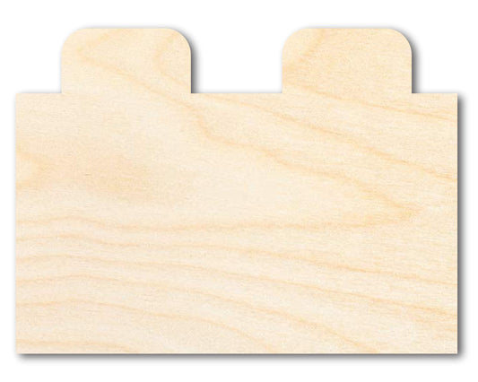 Unfinished Wood Building Block Shape | DIY Craft Cutout | up to 46" DIY