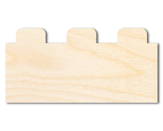 Unfinished Wood Building Blocks Shape | DIY Craft Cutout | up to 46" DIY