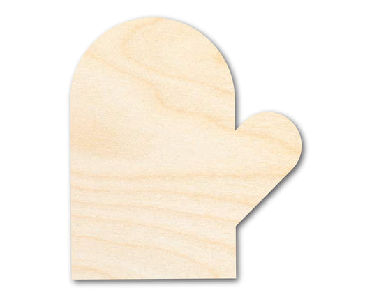 Unfinished Wood Left Oven Mit Shape | DIY Craft Cutout | up to 46" DIY