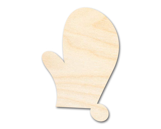 Unfinished Wood Right Oven Mit Shape | DIY Craft Cutout | up to 46" DIY