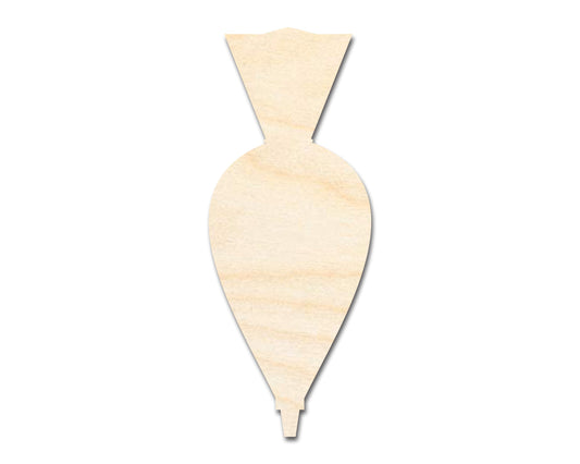 Unfinished Wood Piping Bag Shape | DIY Craft Cutout | up to 46" DIY
