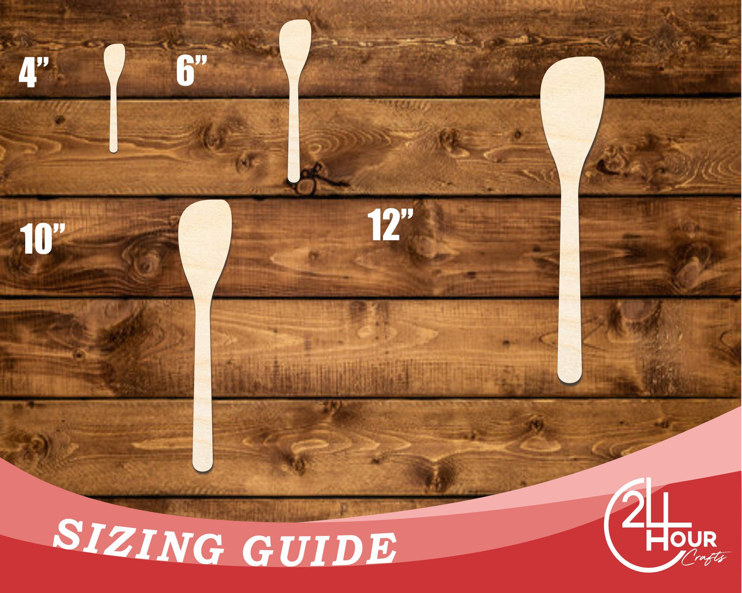 Unfinished Wood Spatula Shape | DIY Craft Cutout | up to 46" DIY