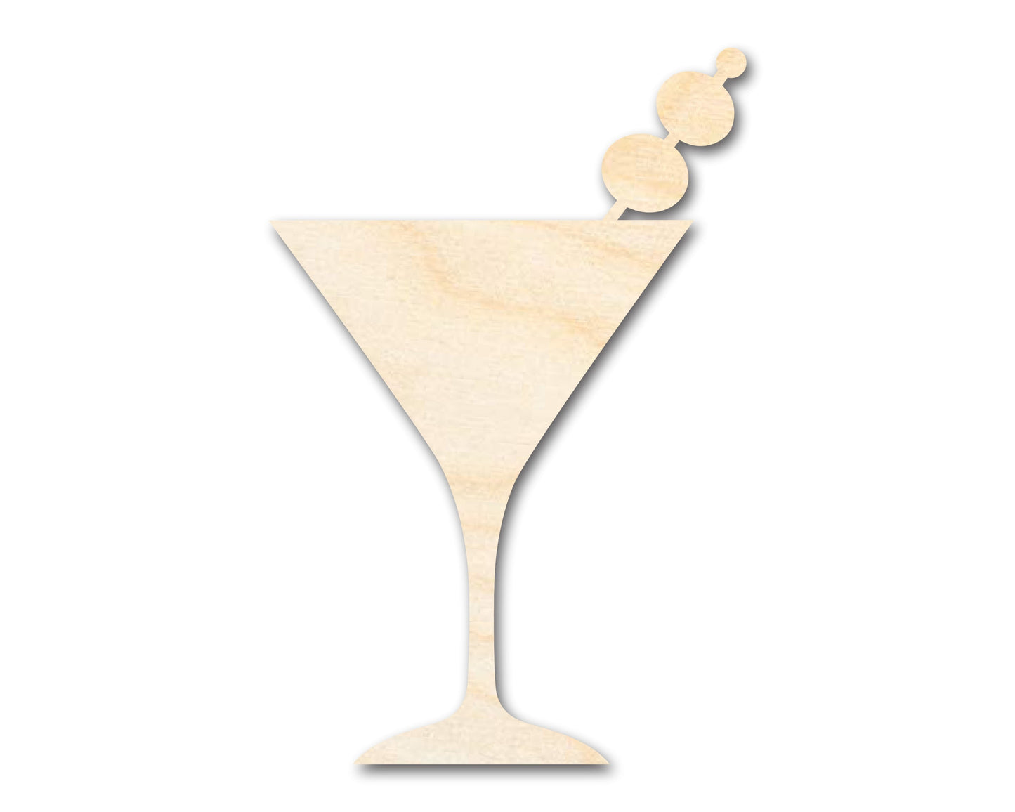 Unfinished Wood Martini Shape | DIY Craft Cutout | up to 46" DIY