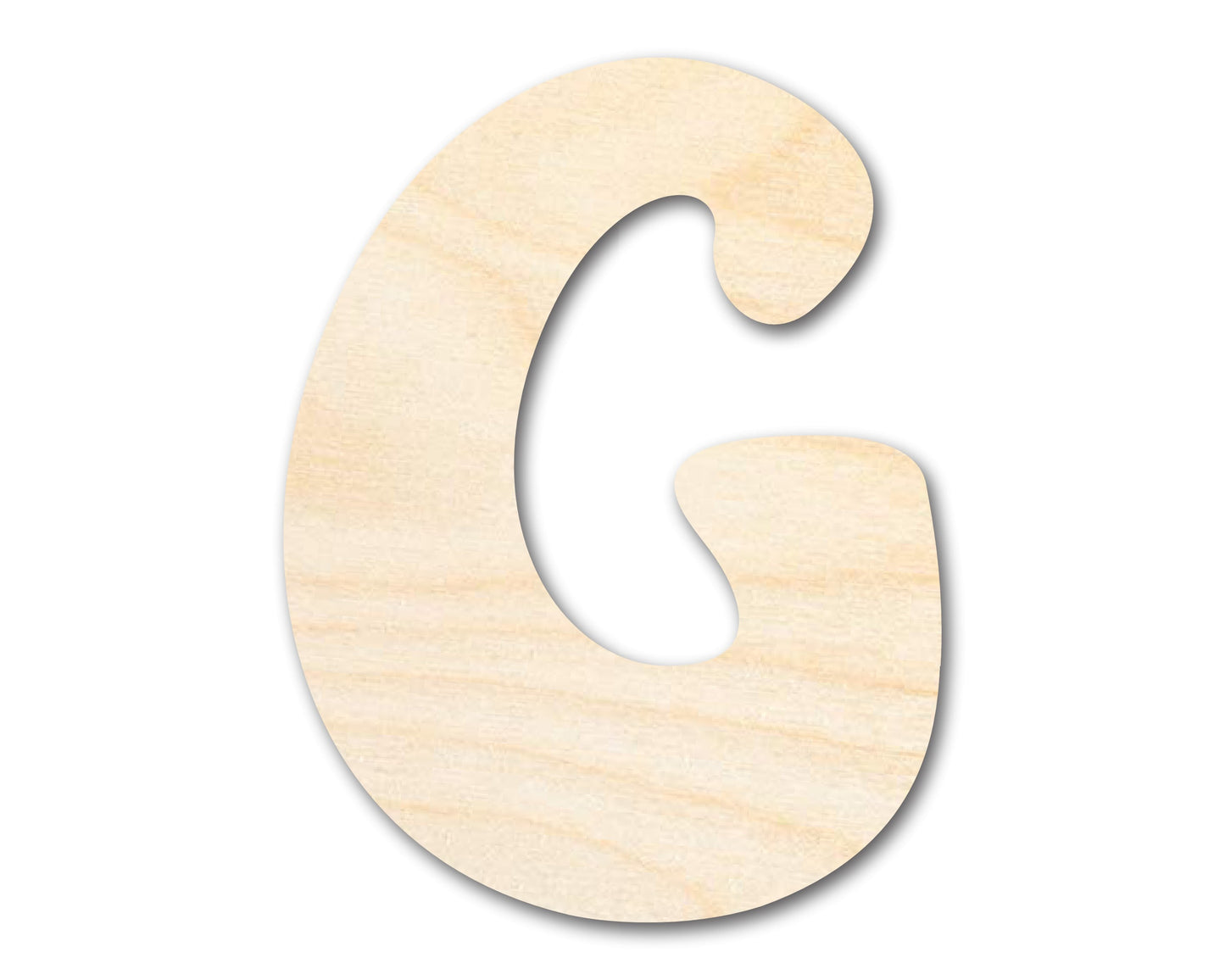 Unfinished Wood Groovy G Font Shape | DIY Craft Cutout | up to 46" DIY