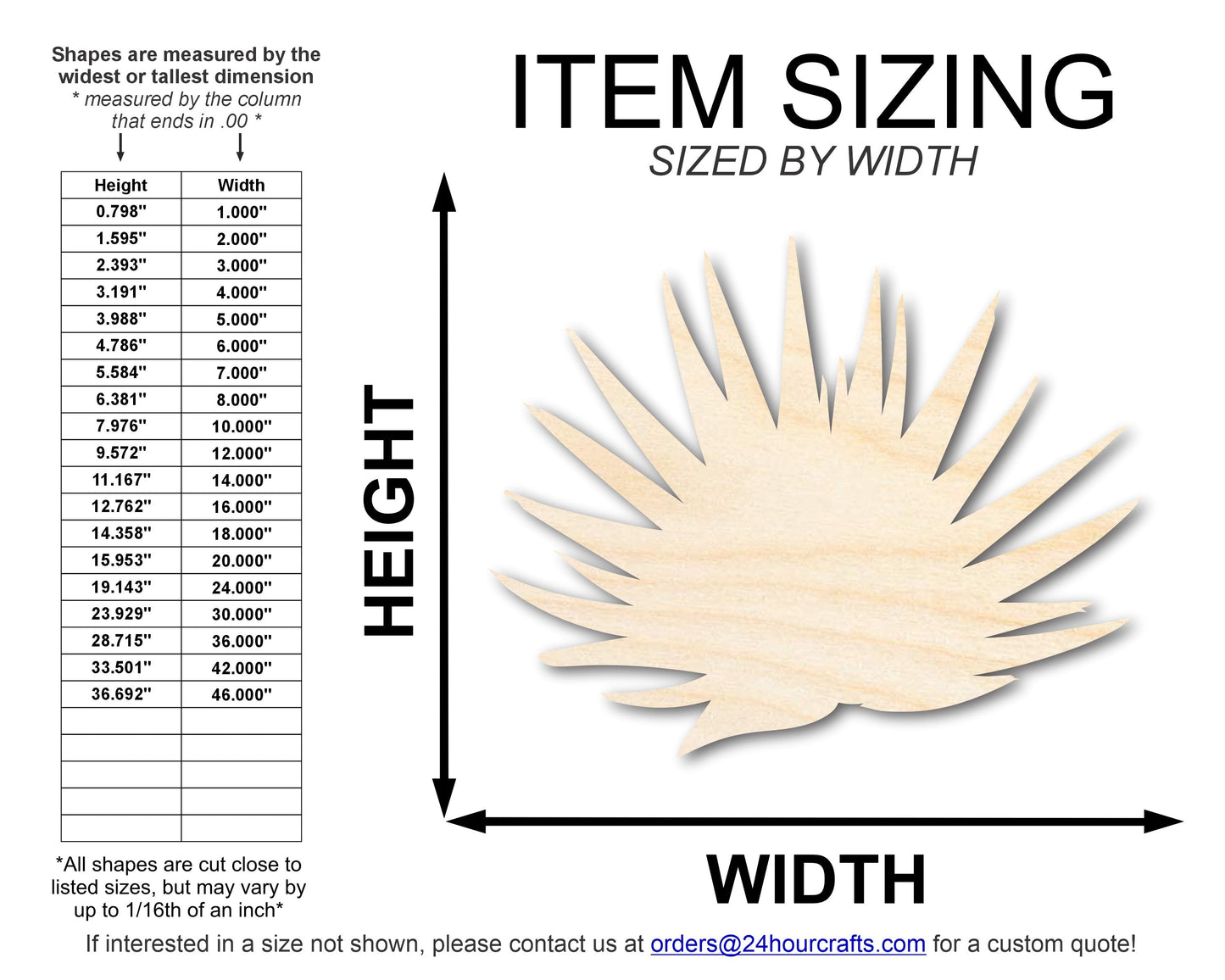 Unfinished Wood Agave Plant Shape | DIY Craft Cutout | up to 46" DIY