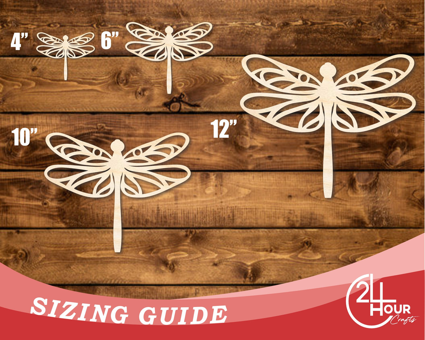Unfinished Wood Dragonfly Silhouette | JGrondz | DIY Craft Cutout | up to 46" DIY
