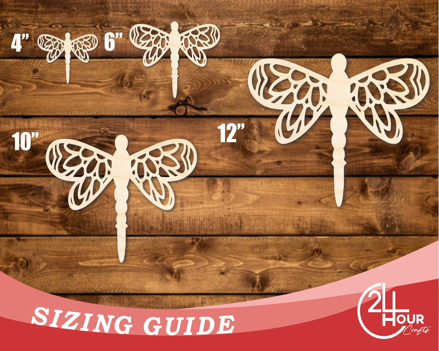 Unfinished Wood Dragonfly Shape | JGrondz | DIY Craft Cutout | up to 46" DIY