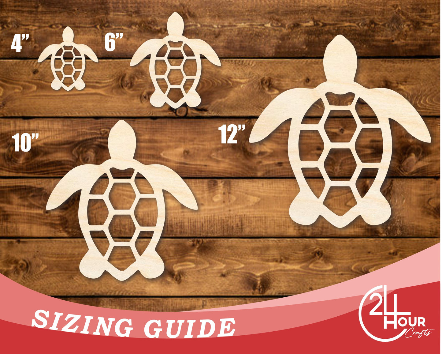 Unfinished Wood Sea Turtle Shape | JGrondz | DIY Craft Cutout | up to 46" DIY
