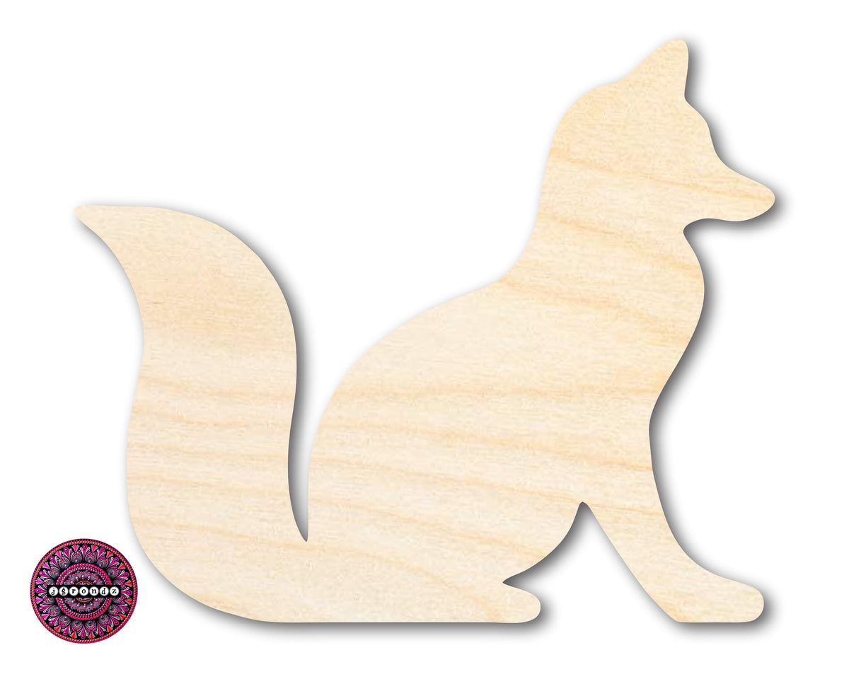 Fox Shape Pattern Unfinished Wood Fox Shape | JGrondz | DIY Craft Cutout | up to 46