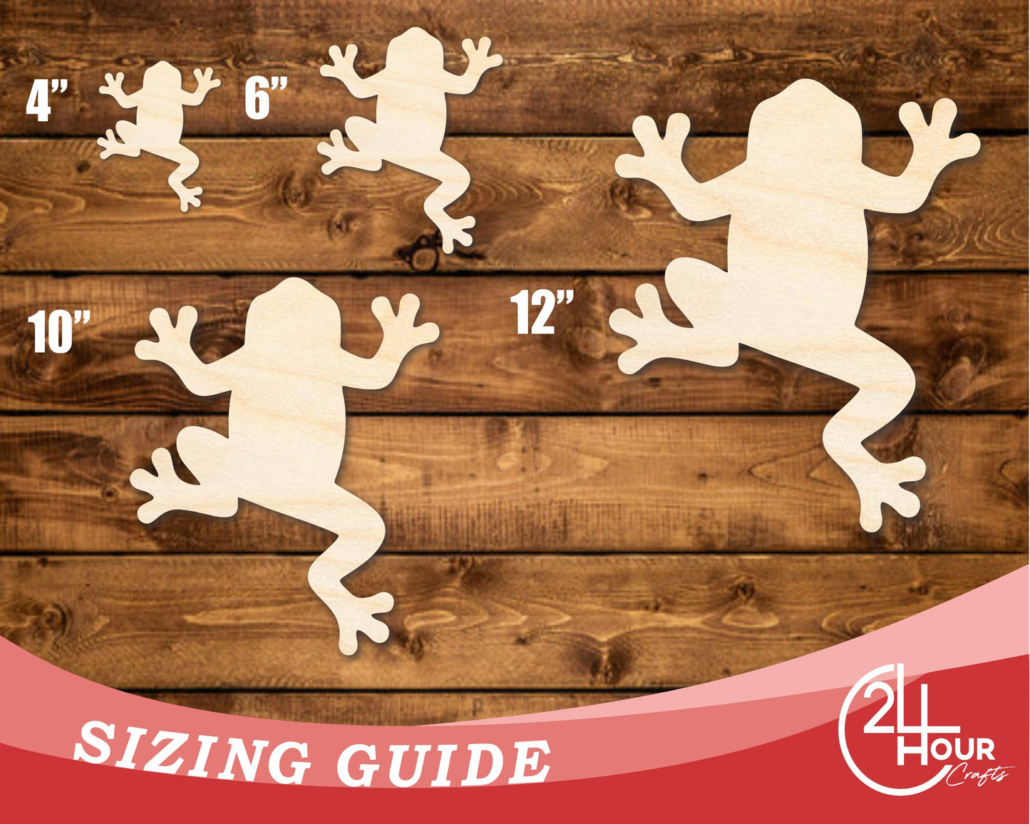 Unfinished Wood Tree Frog Climbing Shape | JGrondz | DIY Craft Cutout | up to 46" DIY