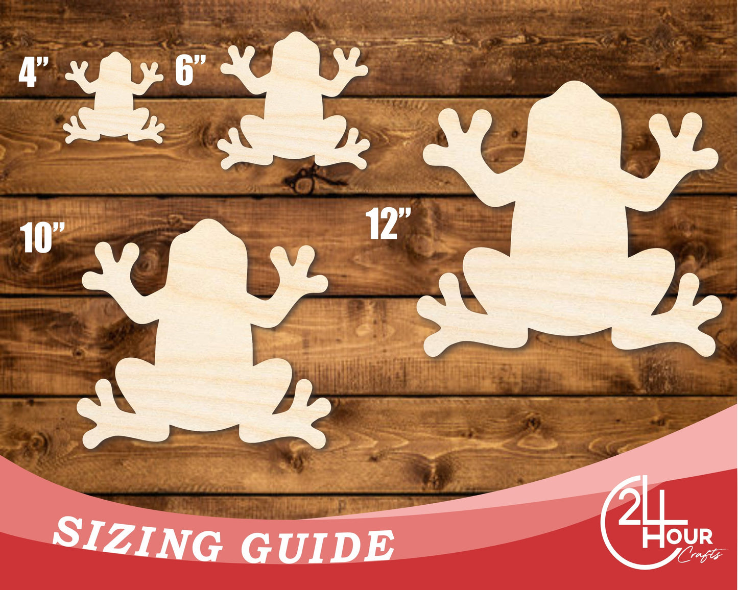 Unfinished Wood Tree Frog Shape | JGrondz | DIY Craft Cutout | up to 46" DIY
