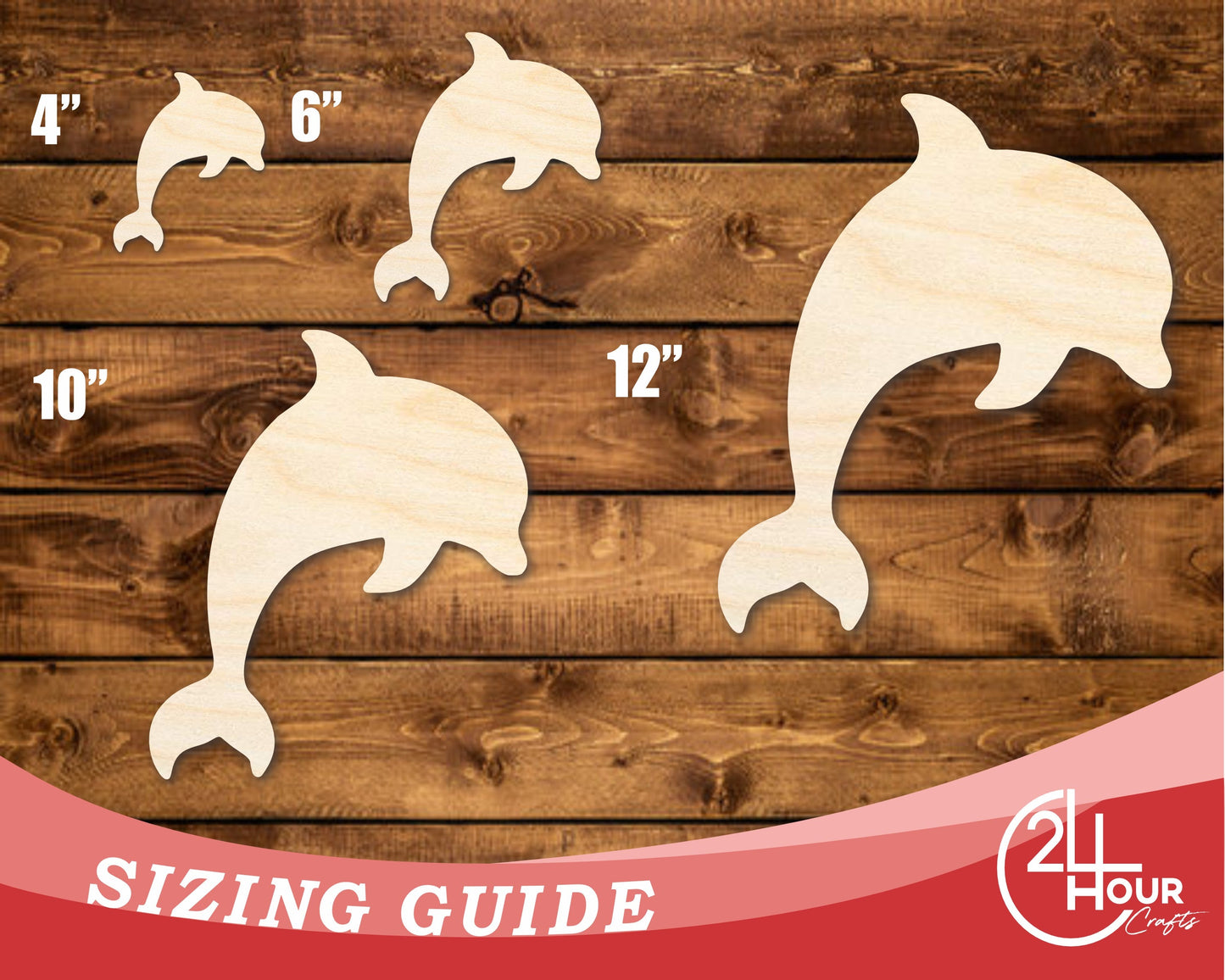 Unfinished Wood Dolphin Shape | JGrondz | DIY Craft Cutout | up to 46" DIY