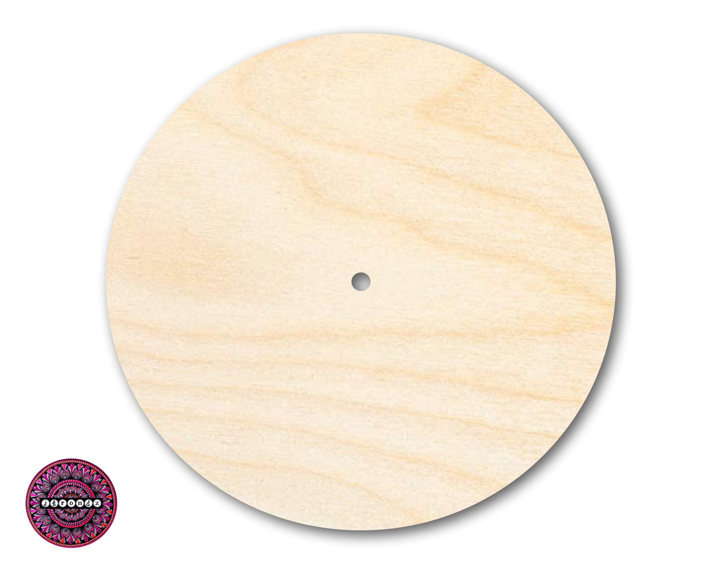 Unfinished Wood JGrondz Clock Circle Shape | JGrondz | 10" Circle | 1/2" Thick | Pre-Drilled Hole