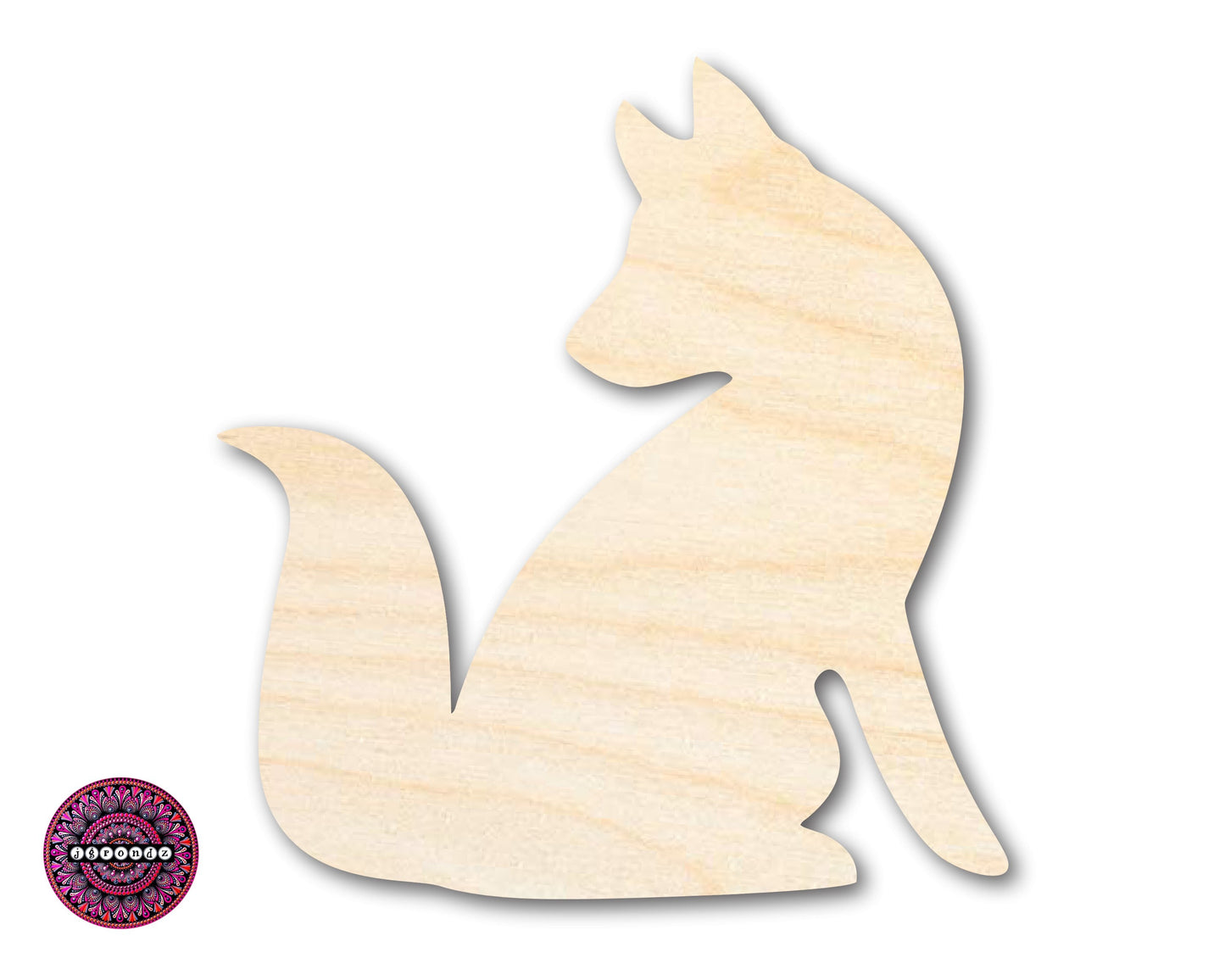 Unfinished Wood Fox Sitting Shape | JGrondz | DIY Craft Cutout | up to 46" DIY