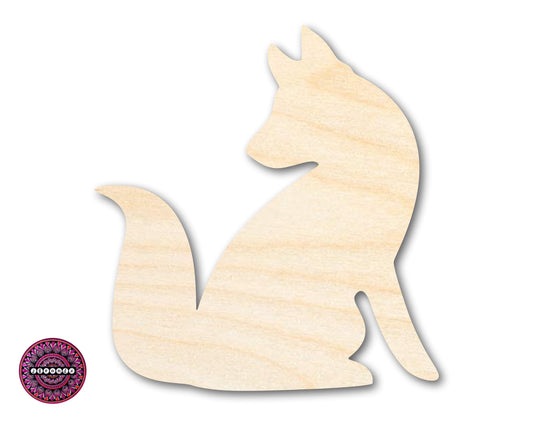 Unfinished Wood Fox Sitting Shape | JGrondz | DIY Craft Cutout | up to 46" DIY