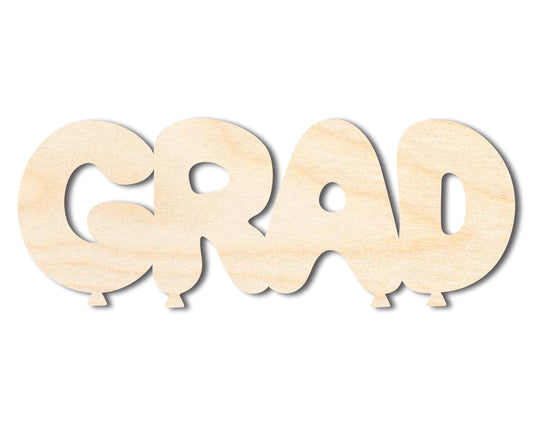 Unfinished Wood Grad Balloons Shape | DIY Craft Cutout | up to 46" DIY