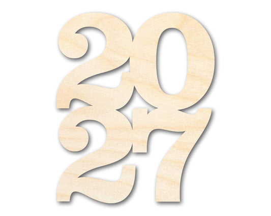 Unfinished Wood 2027 Shape | DIY Craft Cutout | up to 46" DIY
