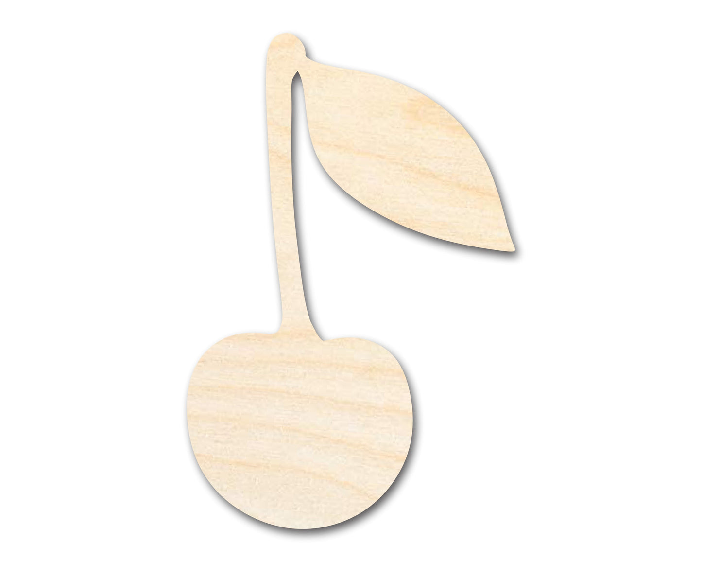 Unfinished Wood Cherry with Leaf Shape | DIY Craft Cutout | up to 46" DIY