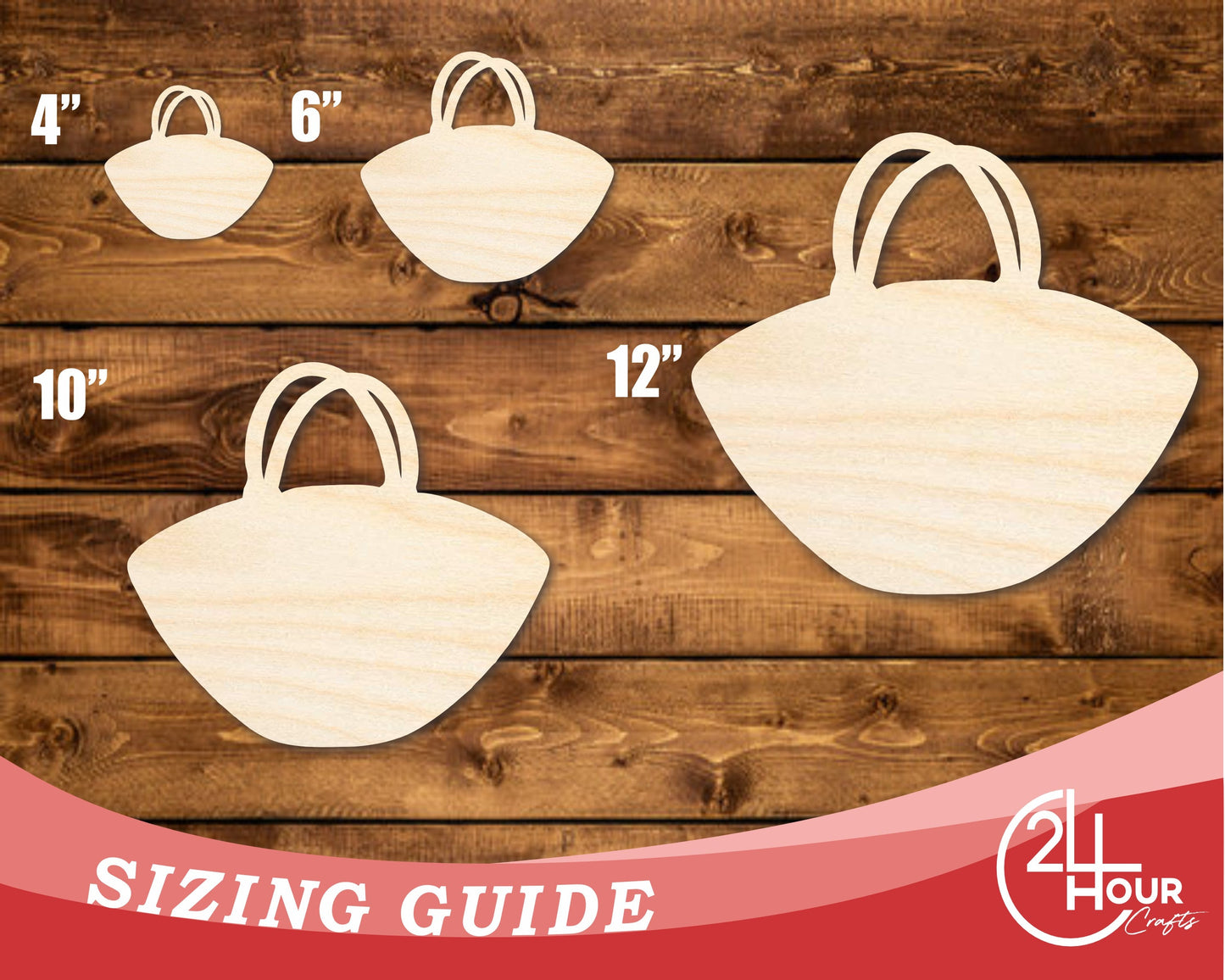 Unfinished Wood Purse Shape | DIY Craft Cutout | up to 46" DIY