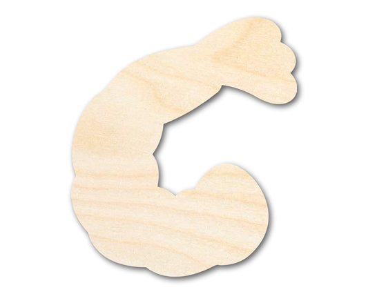 Unfinished Wood Cooked Shrimp Shape | DIY Craft Cutout | up to 46" DIY