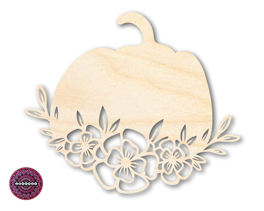 Unfinished Wood Floral Pumpkin Shape | JGrondz | DIY Craft Cutout | up to 46" DIY