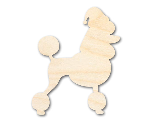 Unfinished Wood Poodle With Santa Hat Shape | DIY Craft Cutout | up to 46" DIY