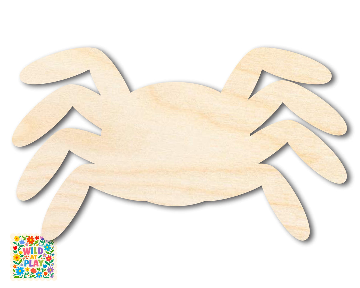 Unfinished Wood Simple Spider Shape | Wild at Play | DIY Craft Cutout | up to 6" DIY |