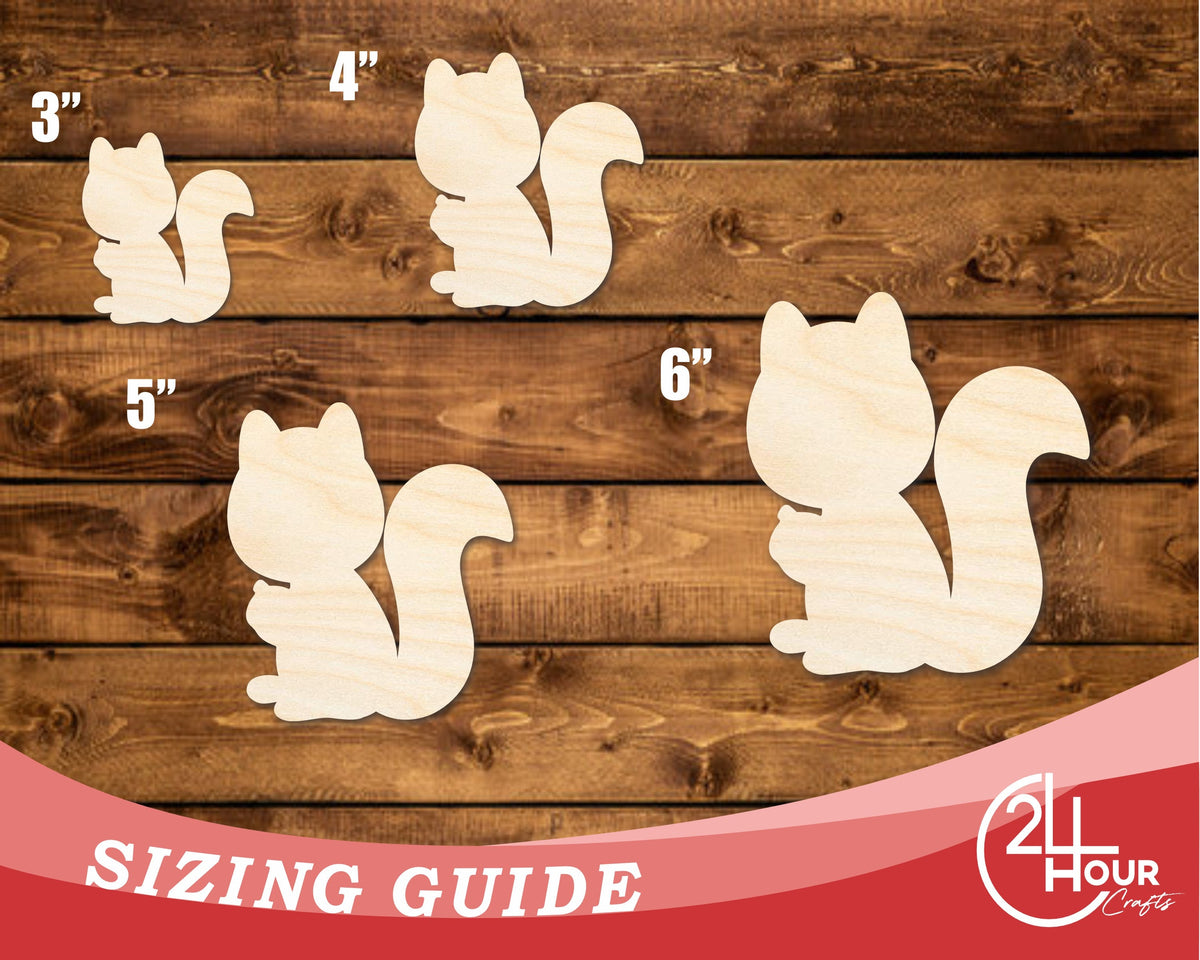 Unfinished Wood Simple Squirrel Shape | Wild at Play | DIY Craft Cutout | up to 6" DIY |