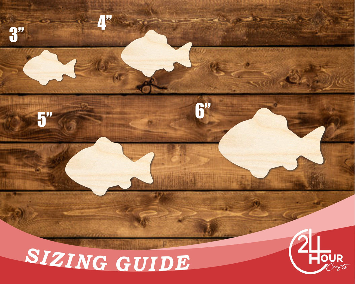 Unfinished Wood Simple Fish 2 Shape | Wild at Play | DIY Craft Cutout | up to 6" DIY |