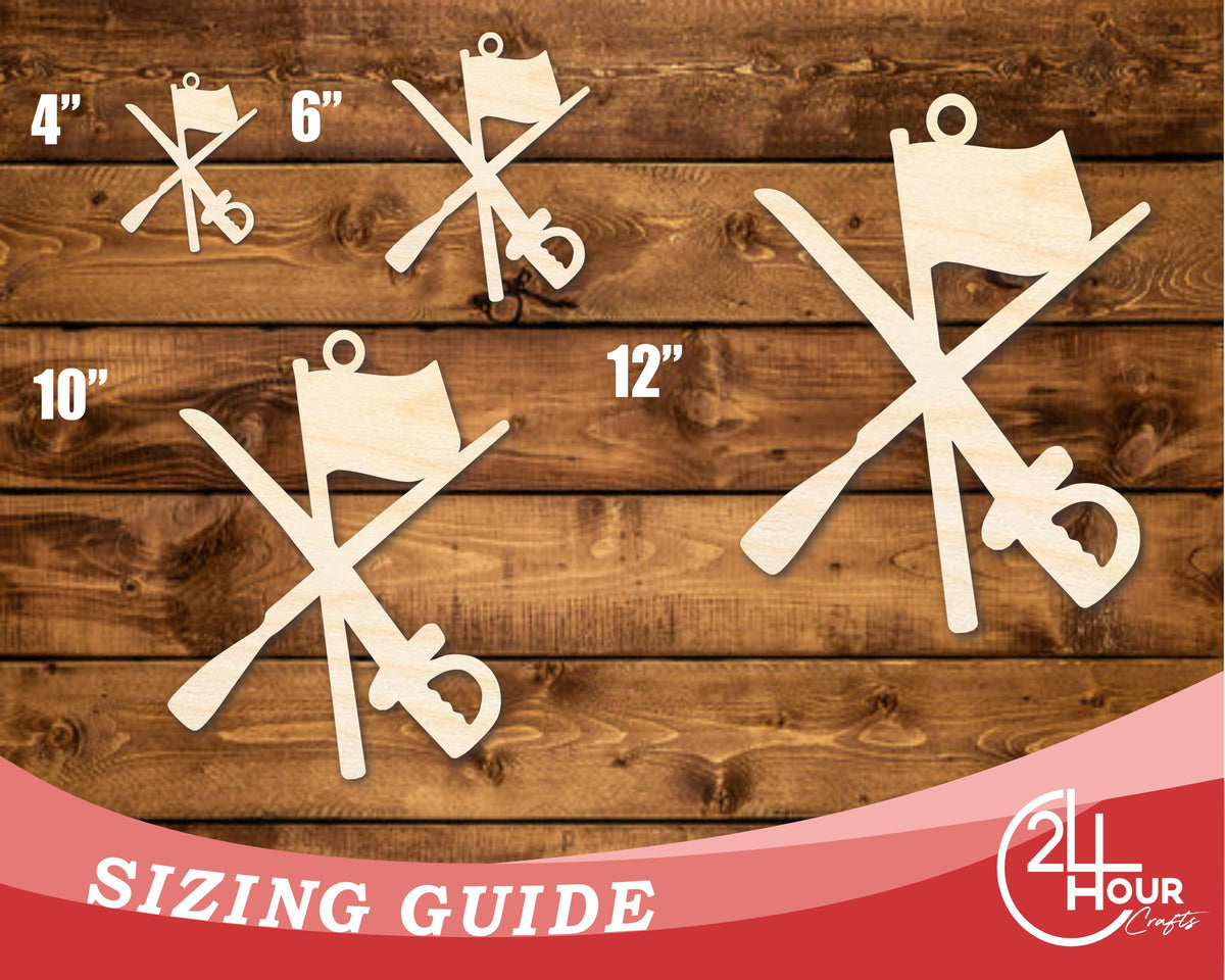 Unfinished Wood Colorguard Keychain Shape | DIY Craft Cutout | up to 46" DIY