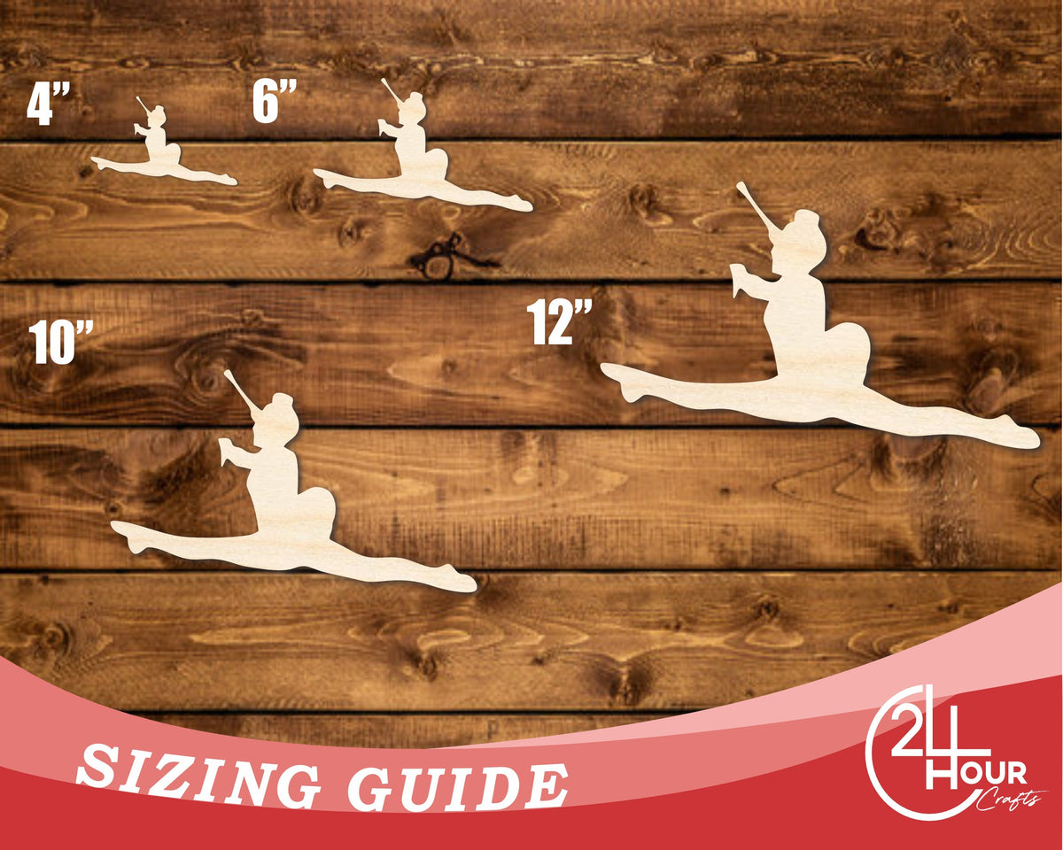 Unfinished Wood Majorette Shape | DIY Craft Cutout | up to 46" DIY