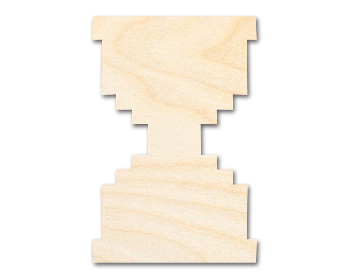 Unfinished Wood Pixelated Hour Glass | DIY Craft Cutout | up to 46" DIY