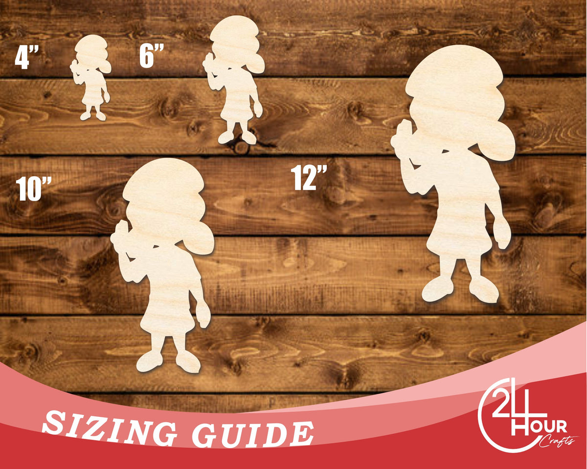 Unfinished Wood Scout Girl Silhouette | DIY Craft Cutout | up to 46" DIY