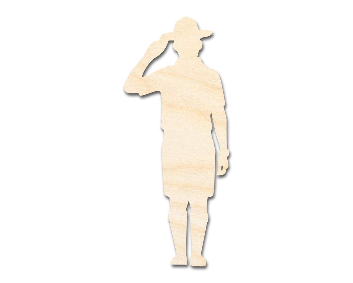 Unfinished Wood Scout Boy Silhouette | DIY Craft Cutout | up to 46" DIY