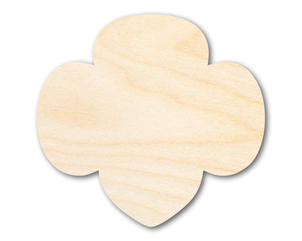 Unfinished Wood Scout Trefoil | DIY Craft Cutout | up to 46" DIY