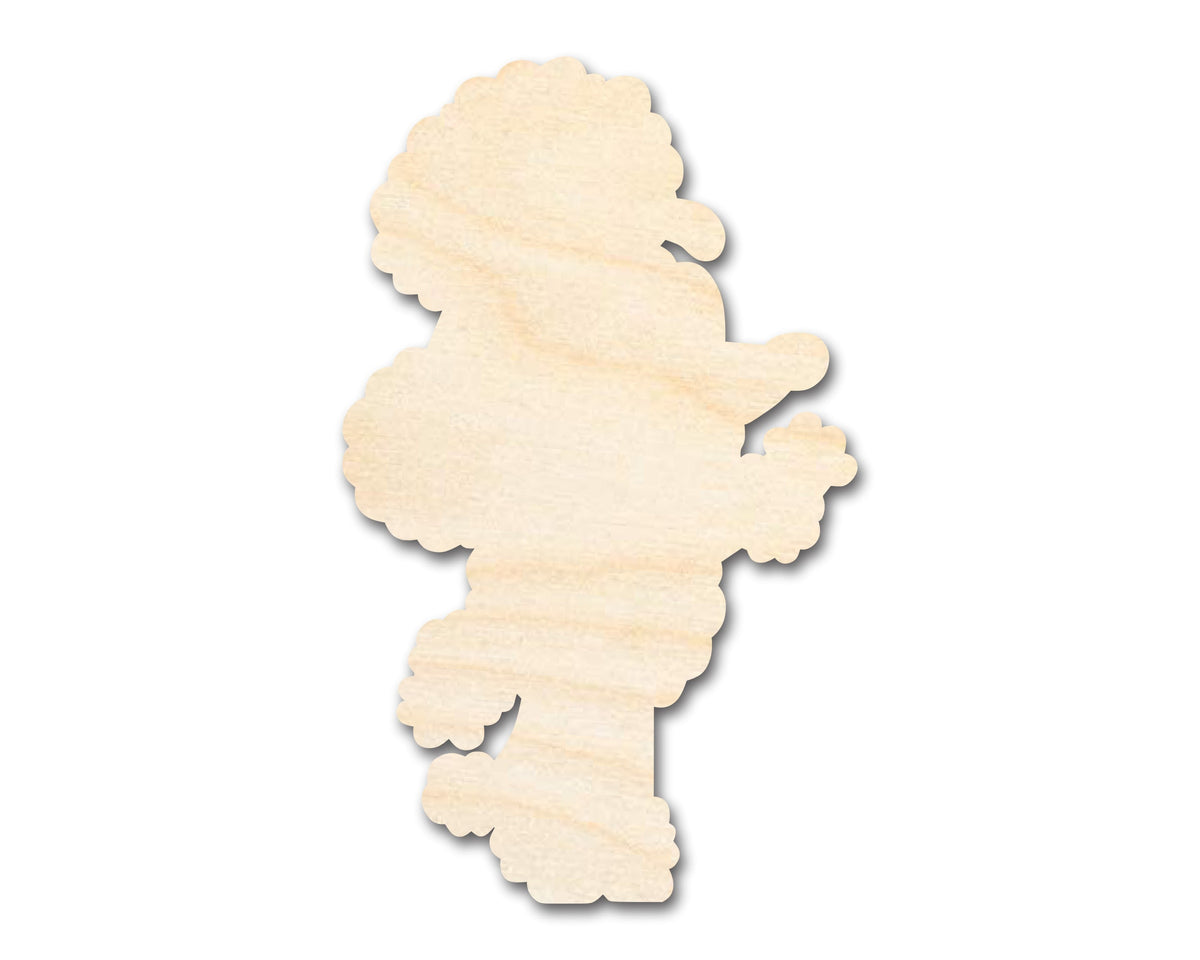 Unfinished Wood Cartoon Poodle Shape - Craft - up to 46" DIY