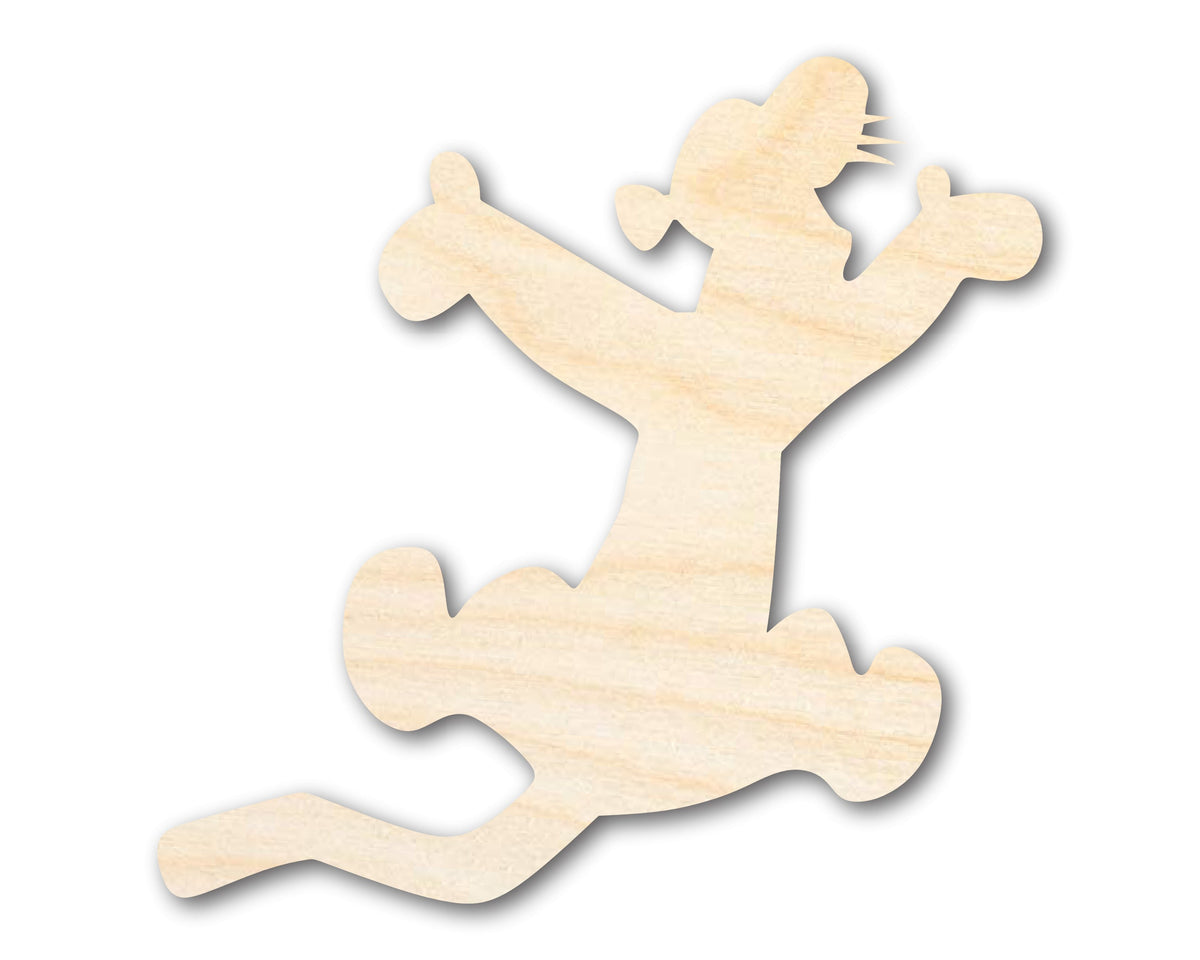 Unfinished Wood Cartoon Tiger Shape - Craft - up to 46" DIY