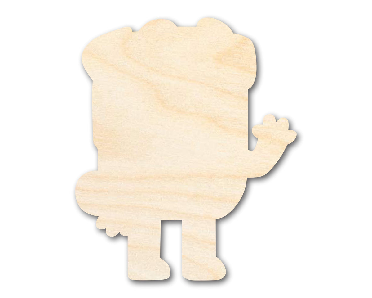Unfinished Wood Cartoon Pug Shape - Craft - up to 46" DIY