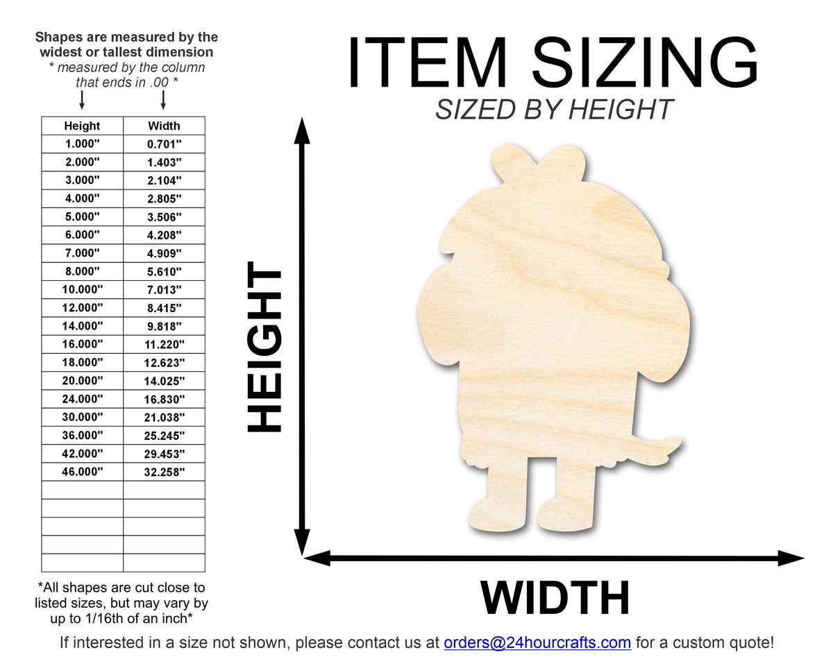 Unfinished Wood Cartoon Dog Shape - Craft - up to 46" DIY