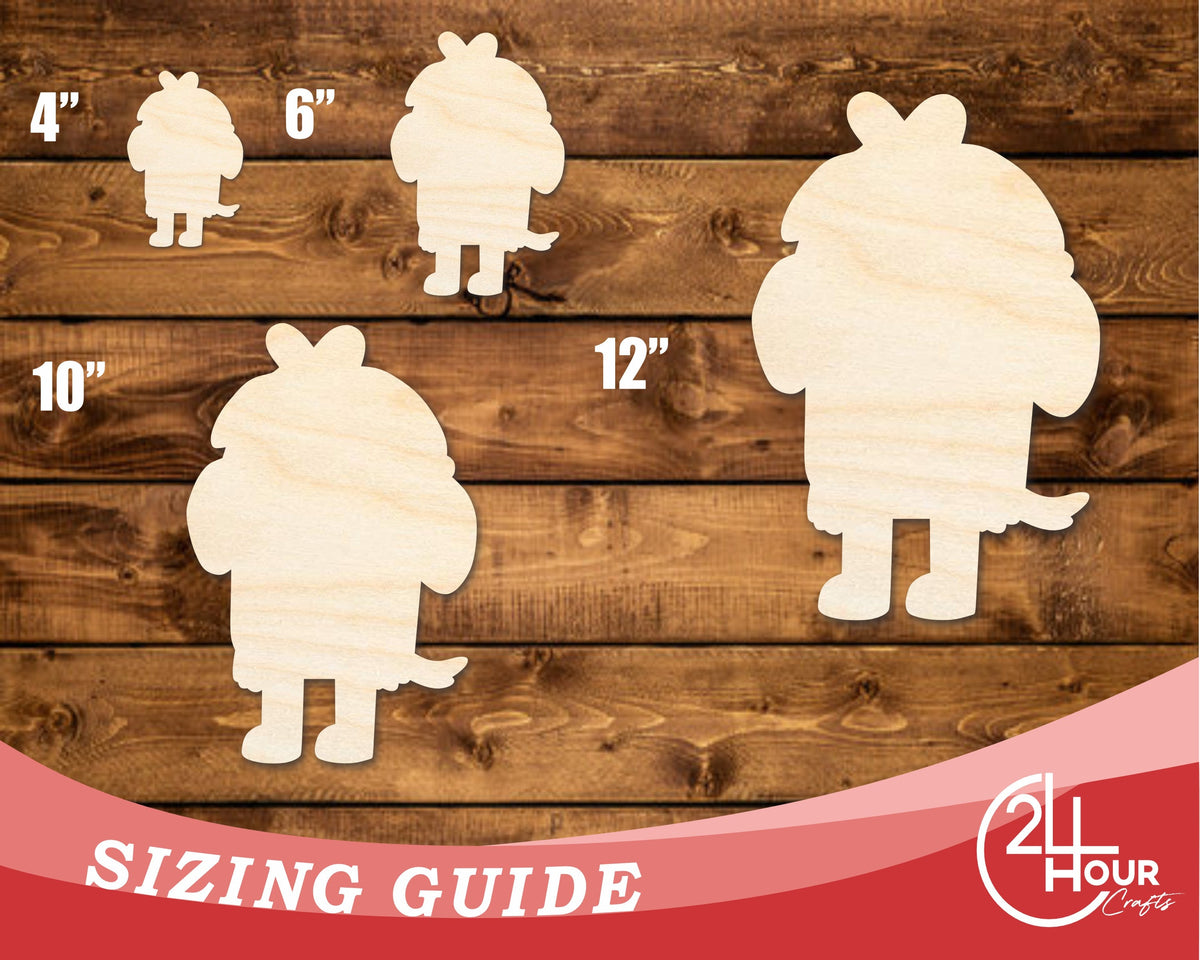 Unfinished Wood Cartoon Dog Shape - Craft - up to 46" DIY
