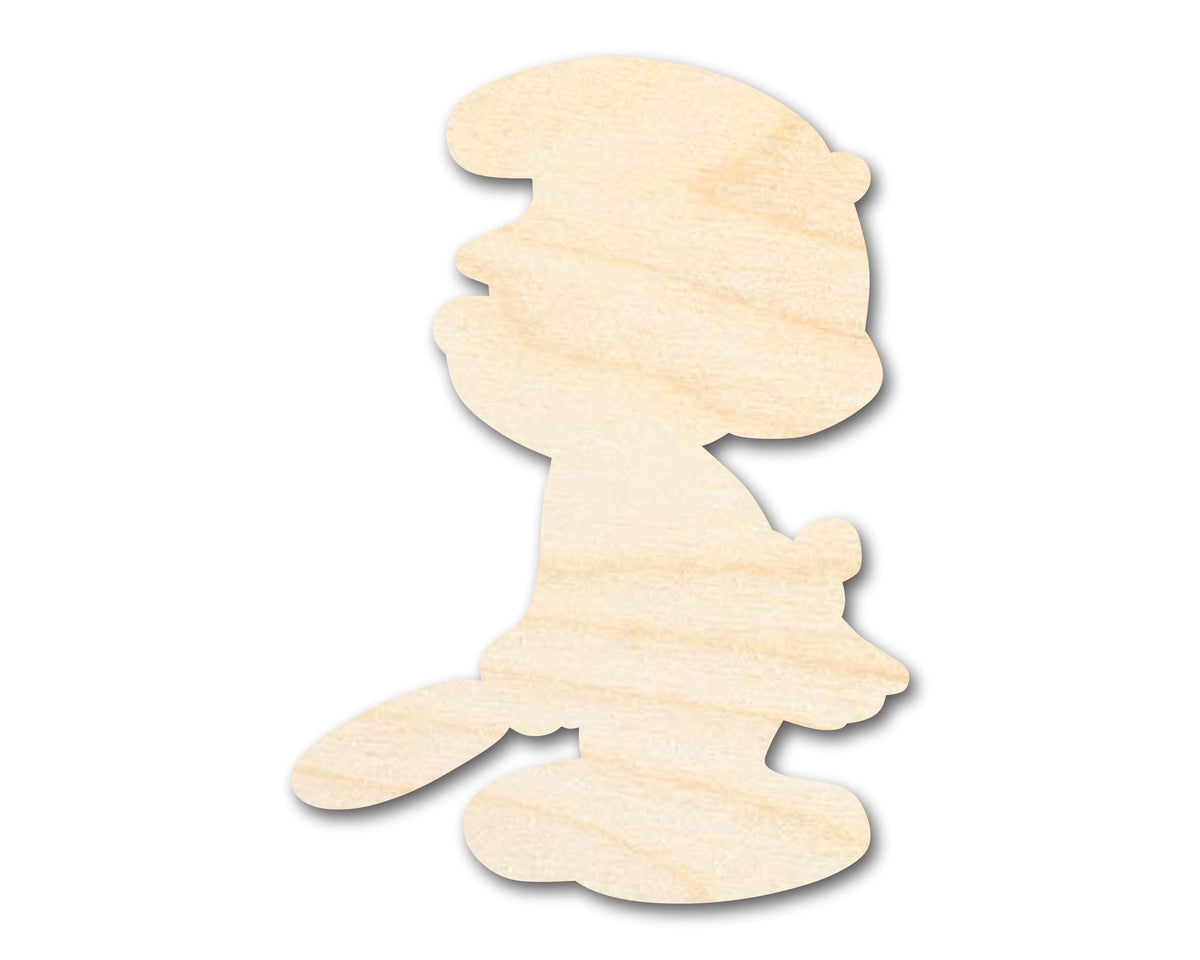 Unfinished Wood Cartoon Blue Boy Shape - Craft - up to 46" DIY
