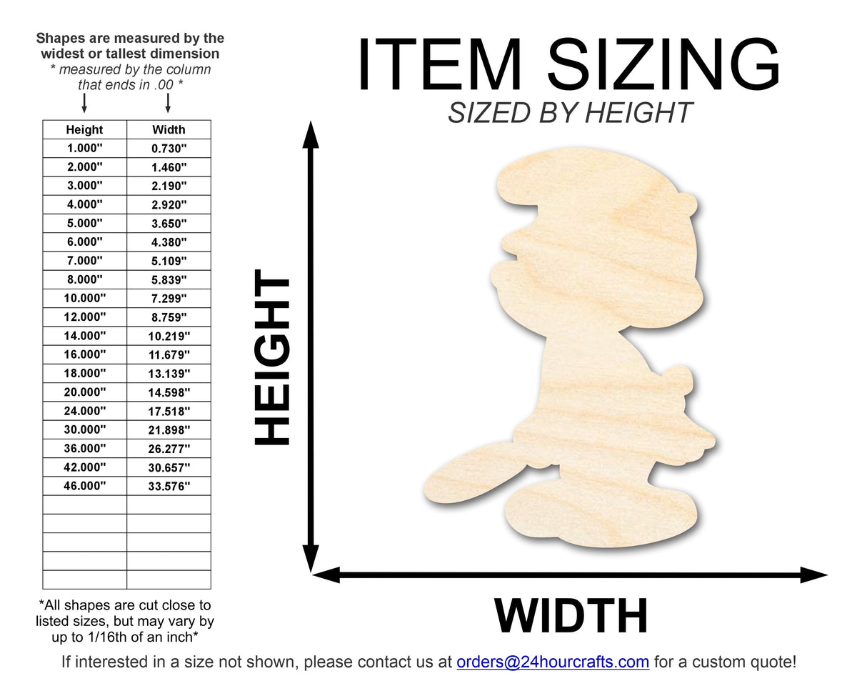 Unfinished Wood Cartoon Blue Boy Shape - Craft - up to 46" DIY