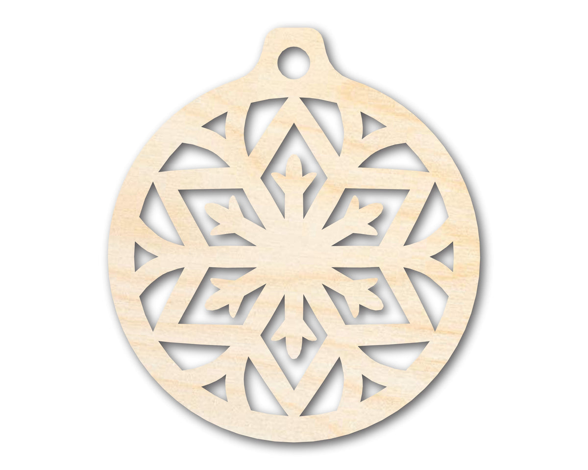 Unfinished Wood Snowflake Ornament Shape - Craft - up to 46" DIY
