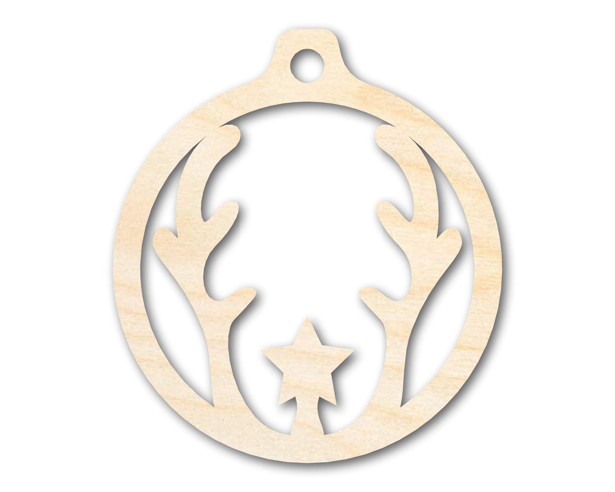 Unfinished Wood Antler Ornament Shape - Craft - up to 46" DIY