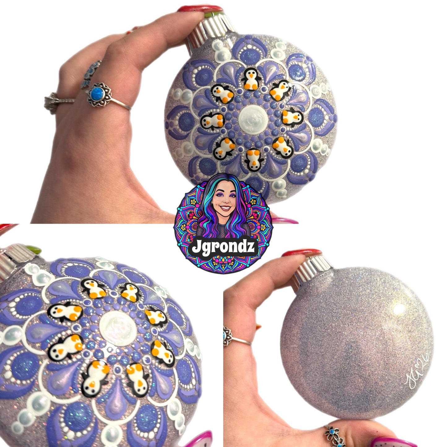 3” Penguin Mandala Ornament