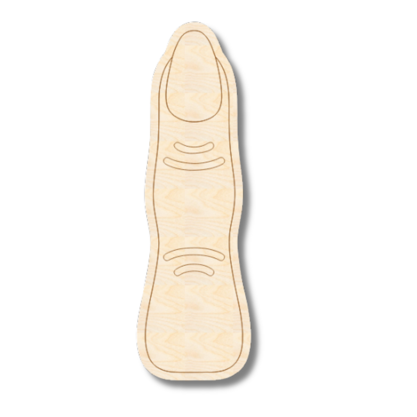 Unfinished Wood Etched Witch Finger Shape | Paint By Line Crafts | up to 30" DIY