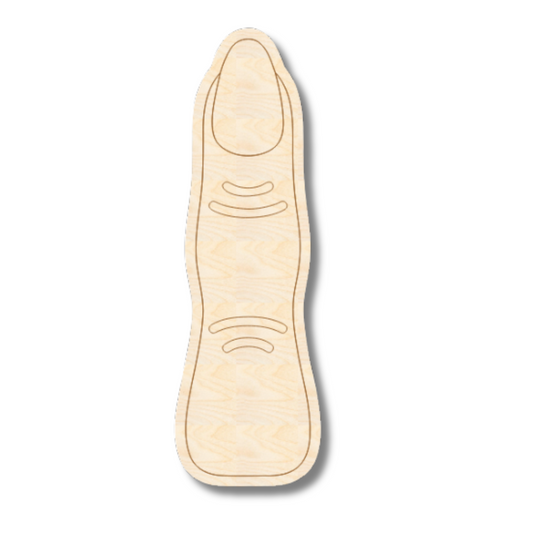 Unfinished Wood Etched Witch Finger Shape | Paint By Line Crafts | up to 30" DIY