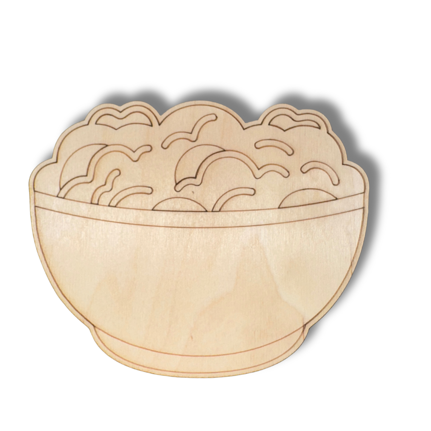 Unfinished Wood Etched Salad Shape | Paint By Line Crafts | up to 30" DIY