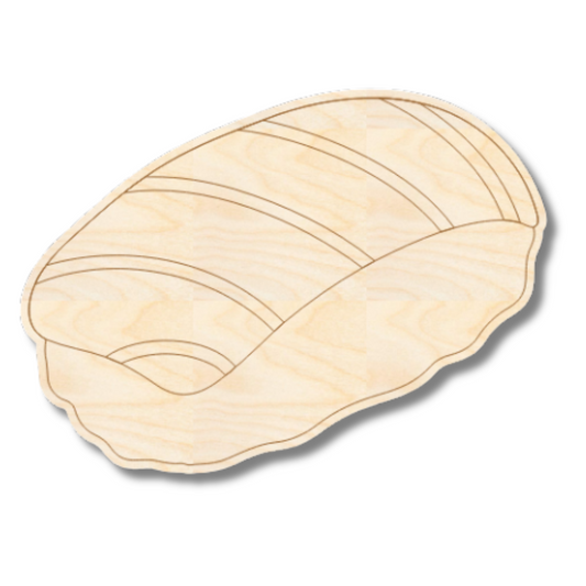 Unfinished Wood Etched Sushi Shape | Paint By Line Crafts | up to 30" DIY