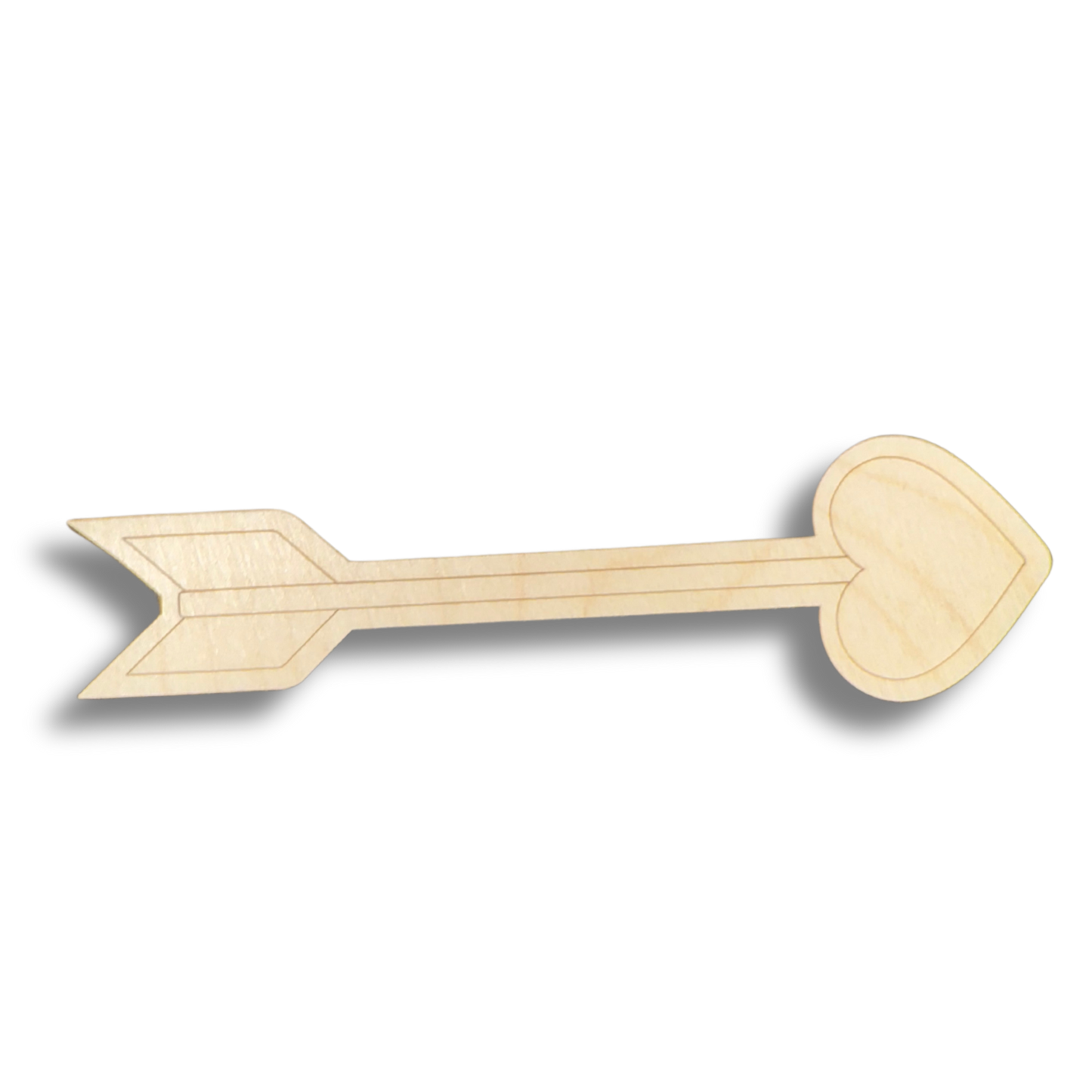 Unfinished Wood Etched Cupid's Arrow Shape | Paint By Line Crafts | up to 30" DIY